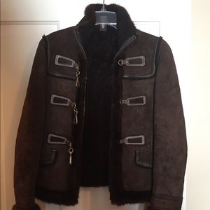 Coach Lamb Shearling jacket with Mink trim
